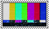 A stamp of SMPTE color bars